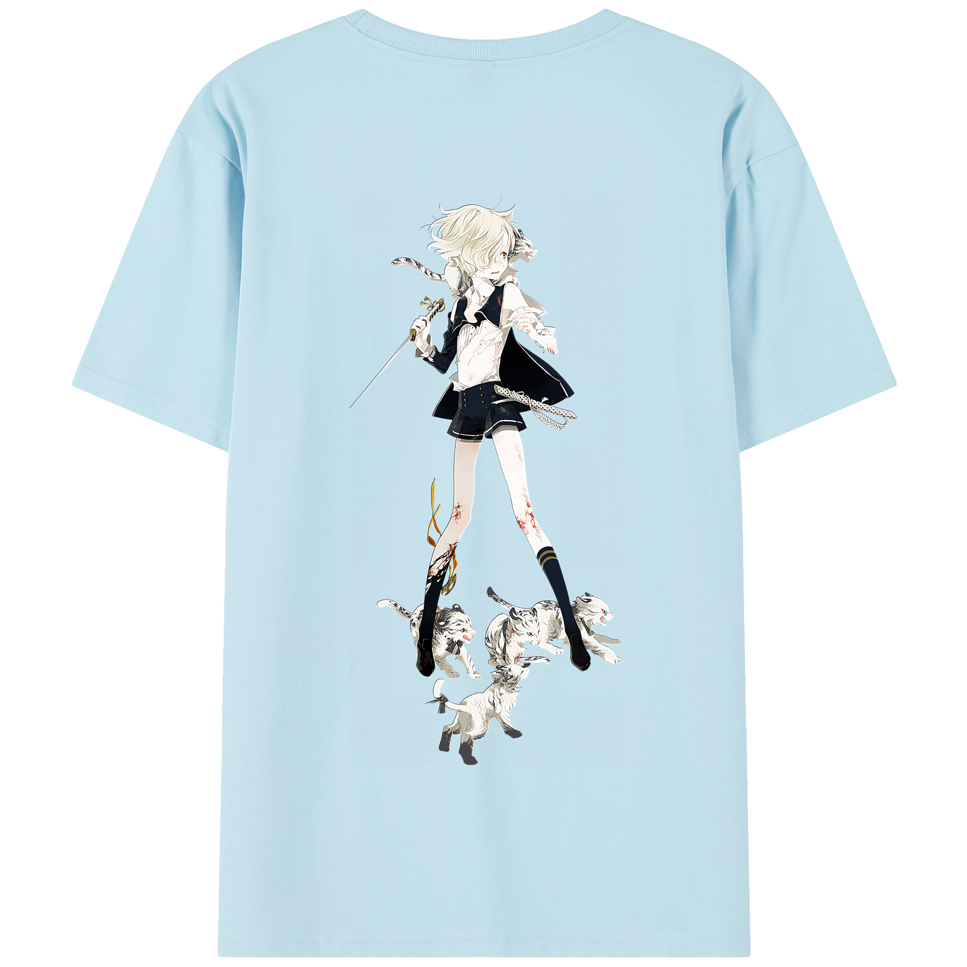 （画像用） 刀剣乱舞 Touken Ranbu 綿100％半袖Tシャツ（背面プリント）